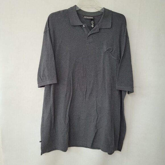 Roca Wear Golf Polo Mens 3XL/XXXL‎ Grey Cotton Preppy Logo Short Sleeve - Picture 1 of 14